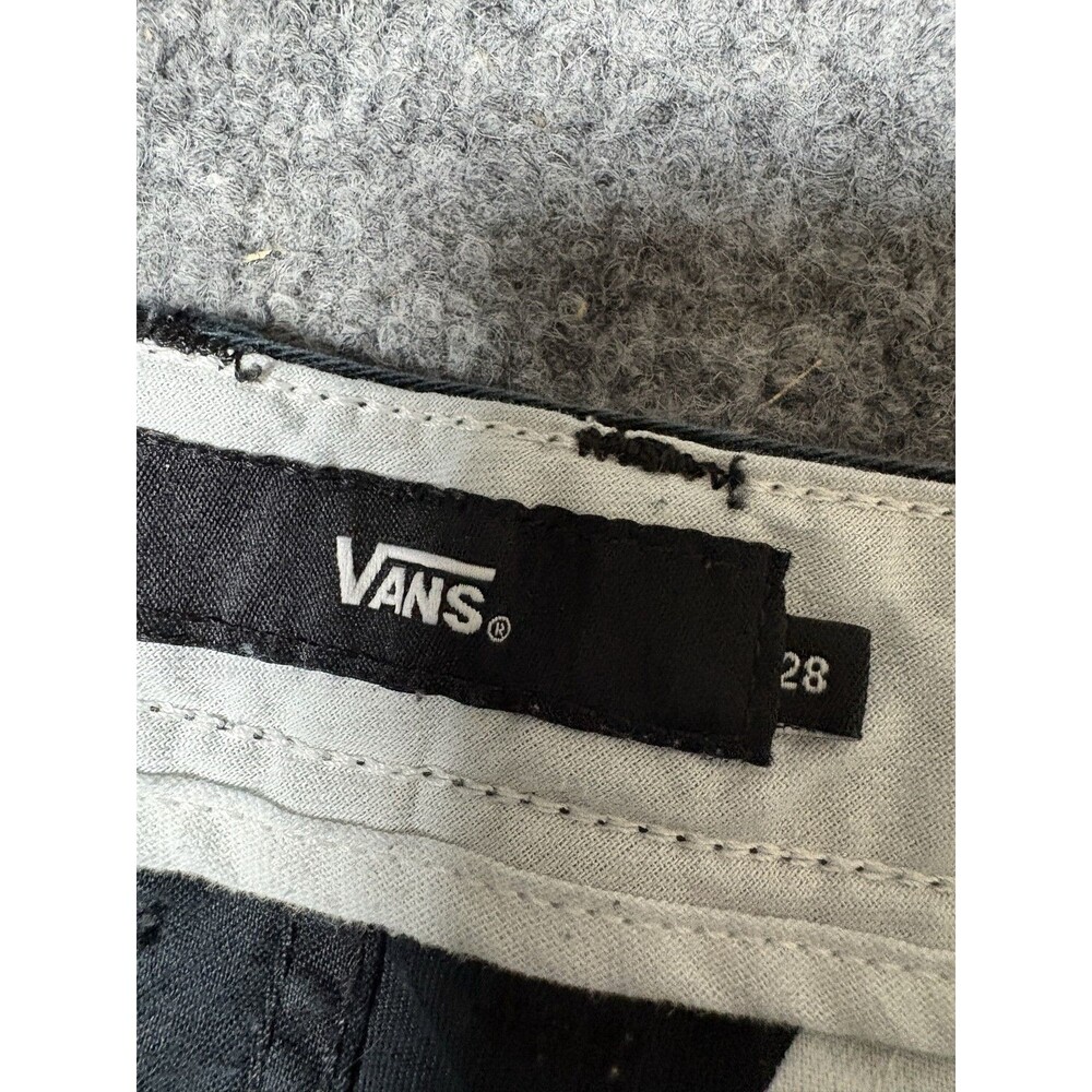 Vans Chino Shorts Mens 28 Blue Stretch 8" Inseam Flat Front Casual Summer - Picture 5 of 9